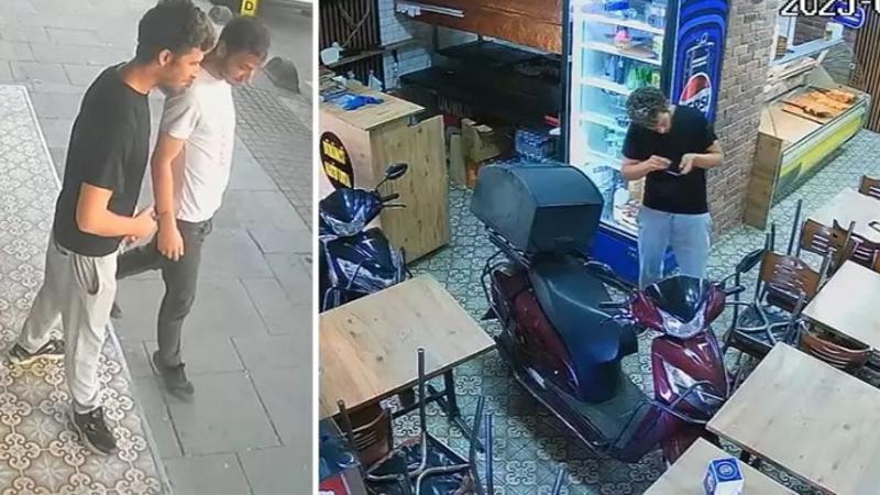Sultangazi’de biri bekledi diğeri çaldı: Telefon hırsızlığı kamerada