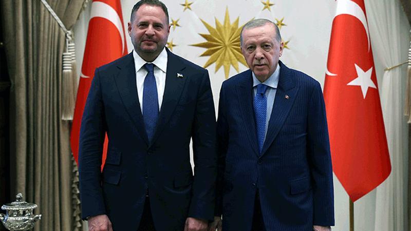 Cumhurbaşkanı Erdoğan, Ukrayna Devlet Başkanlığı Ofisi Başkanını kabul etti