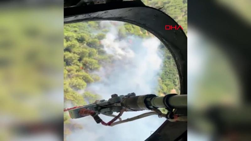 Antalya'nın Kaş ilçesinde orman yangını