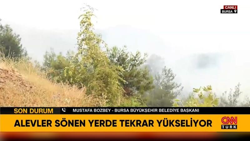 Bursa Büyükşehir Belediye Başkanı Bozbey, yangınla ilgili son durumu anlattı