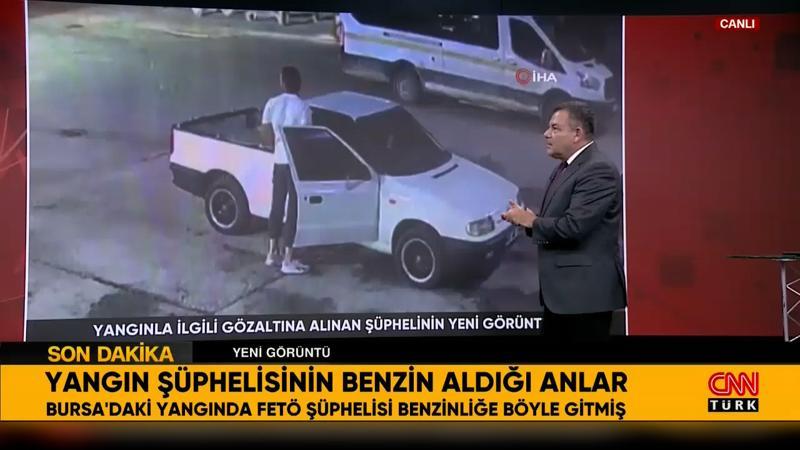 Bursa'daki yangında gözaltına alınan şüpheliden yeni görüntü