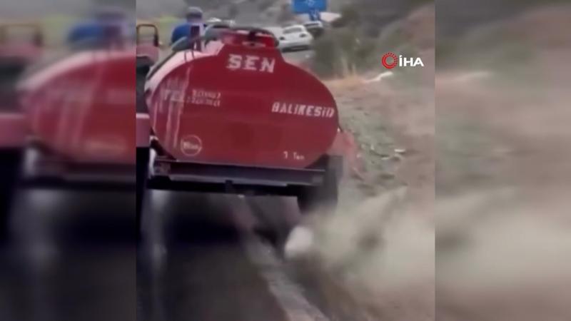 Bursa'da dayanışmanın en güzel görüntüleri...Yangına jant üzerinde gitti!