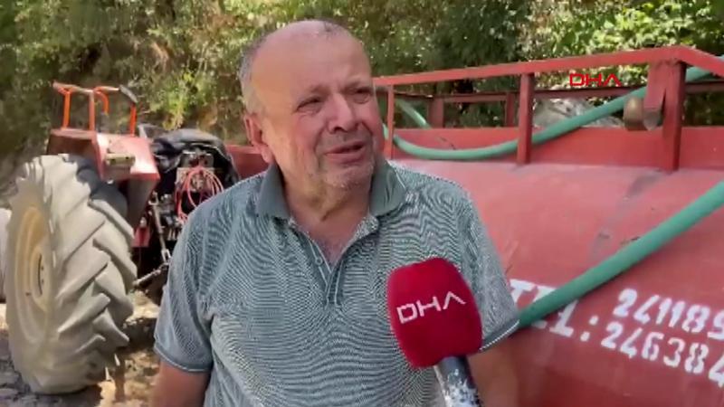 Patlak lastikle yardıma giden çiftçi, DHA'ya konuştu