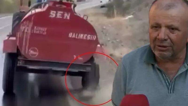 Bursa'da patlak lastiğiyle yangına su taşımıştı! Çiftçiye anlamlı hediye 'Köyümün adına alıyorum'