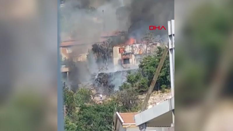 Ankara'da ağaçlık alanda yangın!