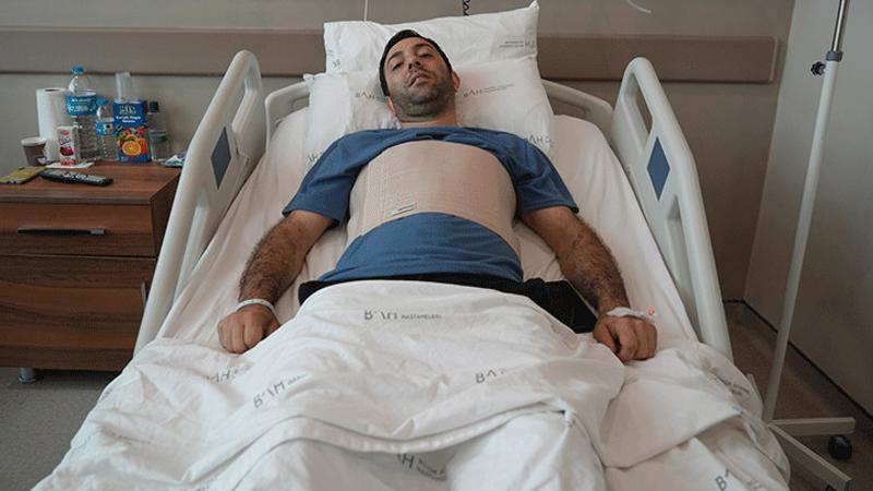 Karın ağrısıyla gitti ameliyata alındı! Karnından 2 buçuk kiloluk kitle çıktı
