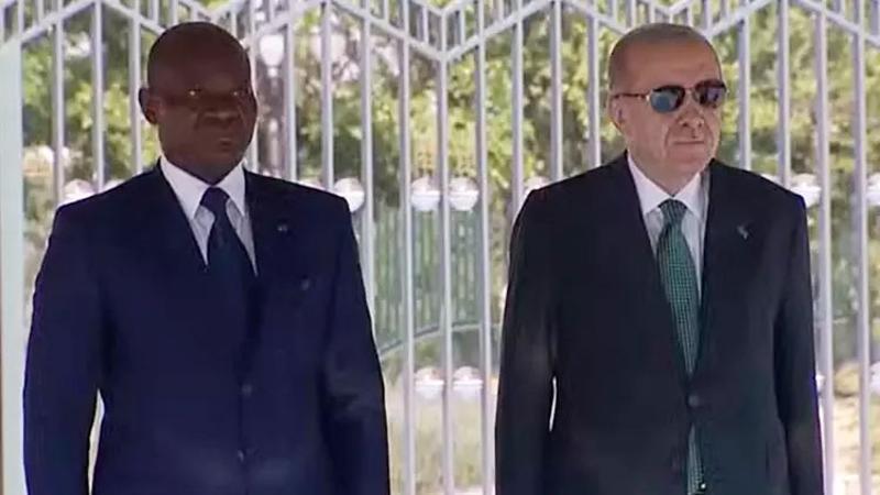 Cumhurbaşkanı Erdoğan, Gabon Cumhurbaşkanı Oligui Nguema'yı resmi törenle karşıladı