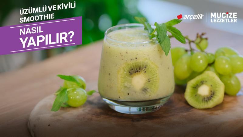 Üzümlü ve kivili smoothie nasıl yapılır? | Mucize Lezzetler