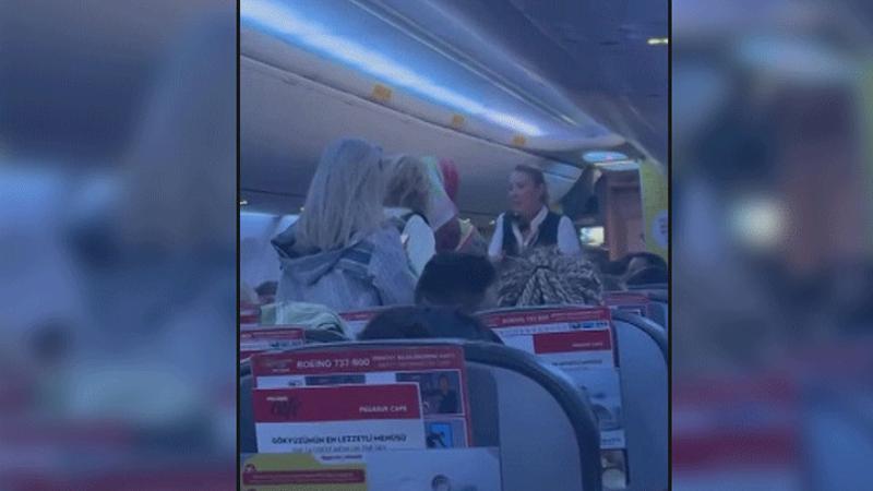 Uçakta aceleci davranan yolculara 'kural dışı yolcu prosedürü' uygulandı