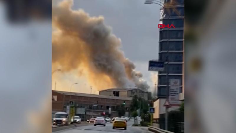 Kartal'da film platosunda yangın