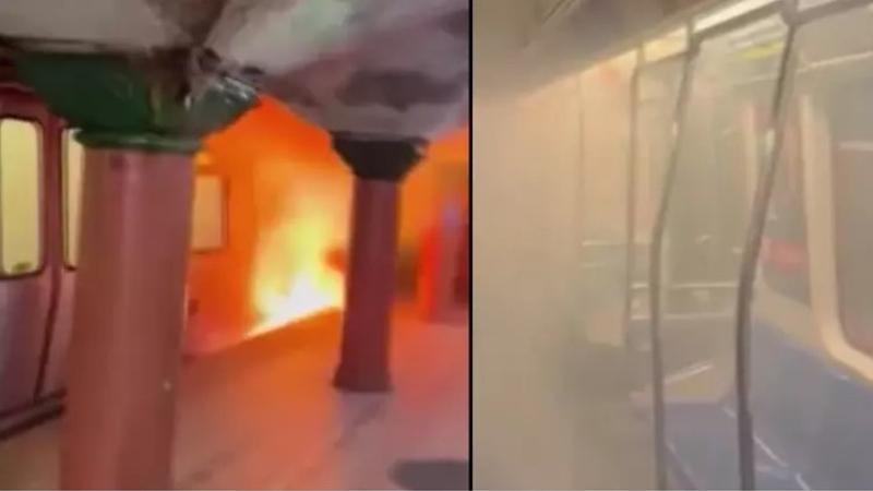 ABD’de banliyö treninde yangın: Yolcular alevlerden son anda kurtuldu