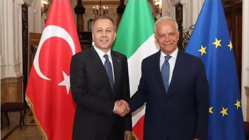 İçişleri Bakanı Yerlikaya, İtalyan mevkidaşı Piantedosi ile görüştü