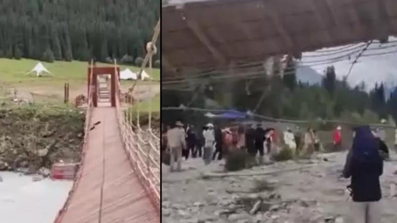 Köprü halatının kopmasıyla aşağı düştüler: Ölü ve yaralılar var