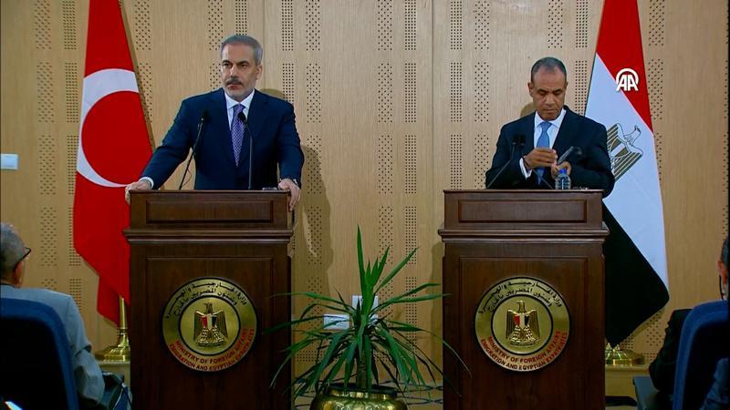 Dışişleri Bakanı Fidan, Mısırlı mevkidaşı Abdulati ile ortak basın toplantısında konuştu
