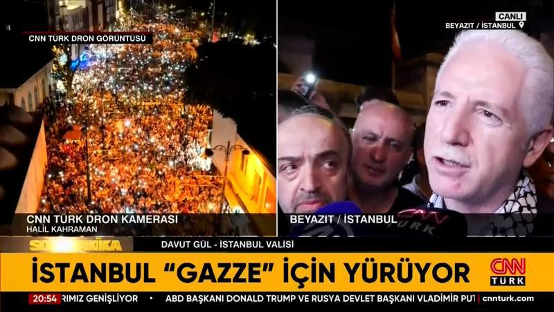 Beyazıt'tan Ayasofya'ya Gazze yürüyüşü