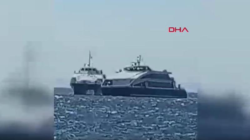 İDO feribotu kayaya çarptı; yolcuların panik anları kamerada