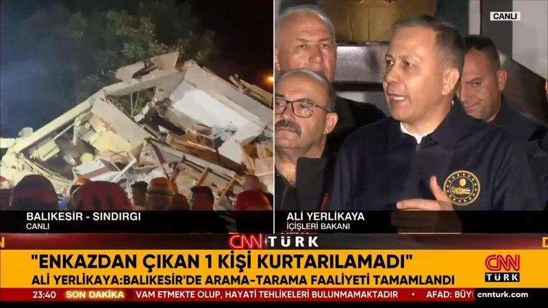 İçişleri Bakanı Ali Yerlikaya, deprem bölgesinde açıklamalarda bulundu