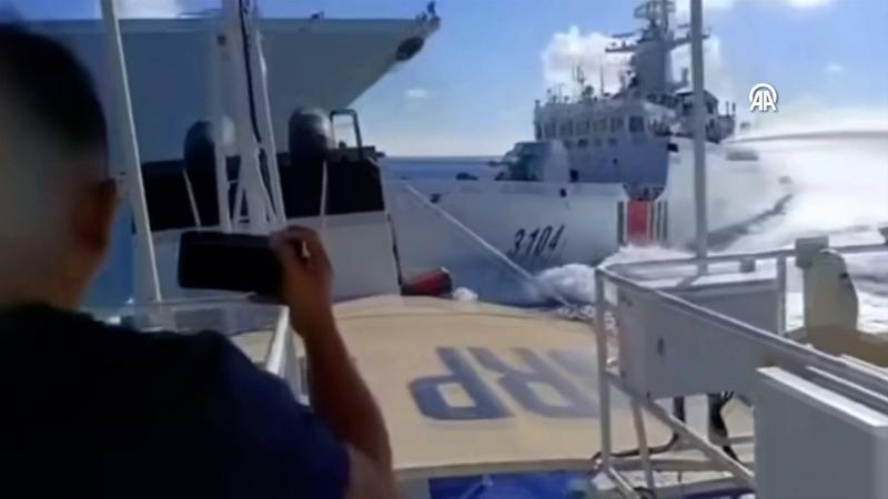 Çin’e ait 2 geminin, ihtilaflı Güney Çin Denizi’ndeki çarpışma anı kameralara yansıdı