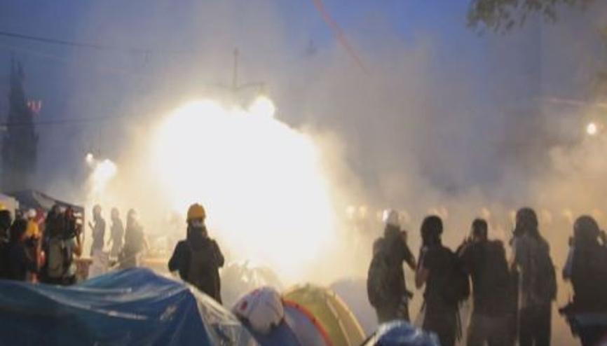 Gezi Parkına Polis Baskını