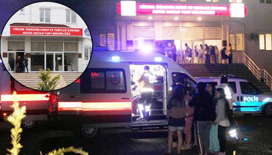 Kız yurdunda panik Çok sayıda öğrenci sinir krizi geçirdi