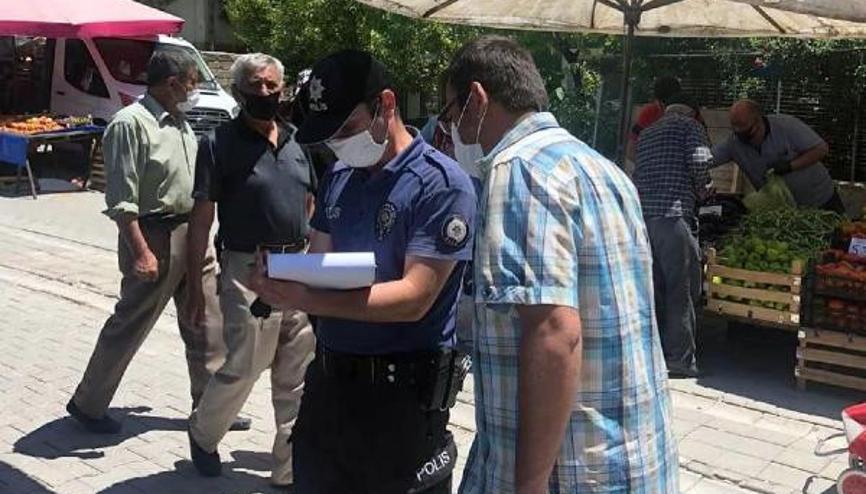 Maske takmayan 3 kişiye para cezası