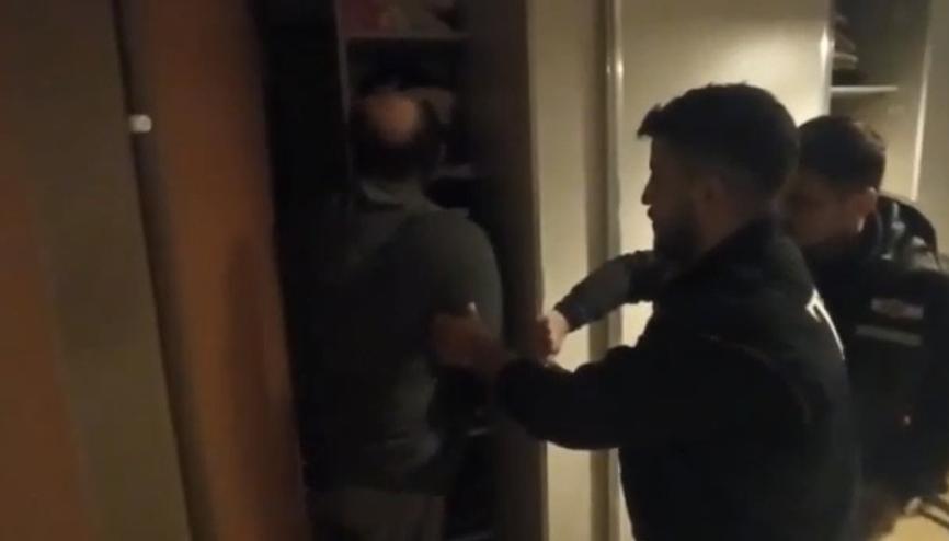 Firari FETÖ’cü dolabın içinden çıktı