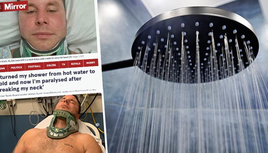 Duş alırken sıcak suyu aniden soğuğa çevirdim, şimdi boynumdaki kırık nedeni ile felçliyim Gizli tehlikeye böyle dikkat çekti...