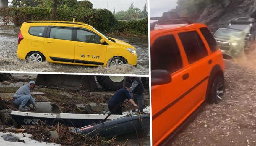 Sarı kodlu uyarı yapılmıştı: İzmir, Çanakkale ve Muğlada şiddetli yağış... Cadde ve sokaklar göle döndü Sarı kodlu uyarı yapılmıştı: İzmir, Çanakkale ve Muğlada şiddetli yağış... Cadde ve sokaklar göle döndü