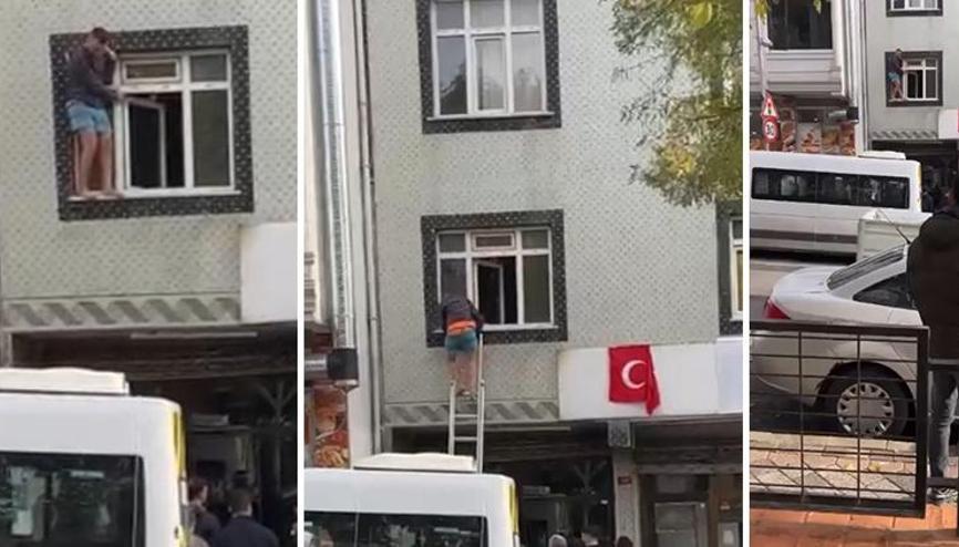 Bahçelievlerde şaşırtan anlar Pencereye çıkıp gasbediliyorum diyerek yardım istedi Bahçelievlerde şaşırtan anlar Pencereye çıkıp gasbediliyorum diyerek yardım istedi