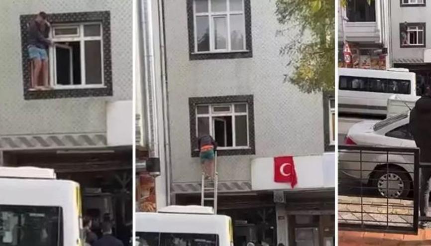 Bahçelievlerde pencereye çıkıp gasbediliyorum diyerek yardım istedi Bahçelievlerde pencereye çıkıp gasbediliyorum diyerek yardım istedi