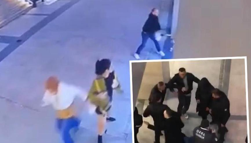 Güzellik merkezinin camlarını kıran şahsa dayak Güzellik merkezinin camlarını kıran şahsa dayak