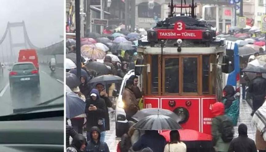 İstanbulda kuvvetli rüzgar ve yağış vatandaşlara zor anlar yaşattı İstanbulda kuvvetli rüzgar ve yağış vatandaşlara zor anlar yaşattı