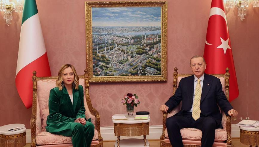 Son dakika... Cumhurbaşkanı Erdoğan, İtalya Başbakanı Meloniyi kabul etti