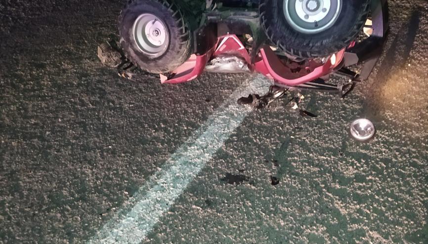 Otomobille çarpışan ATV sürücüsü ağır yaralandı