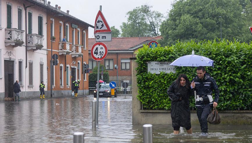 İtalyada 170 yılın yağış rekoru kırıldı