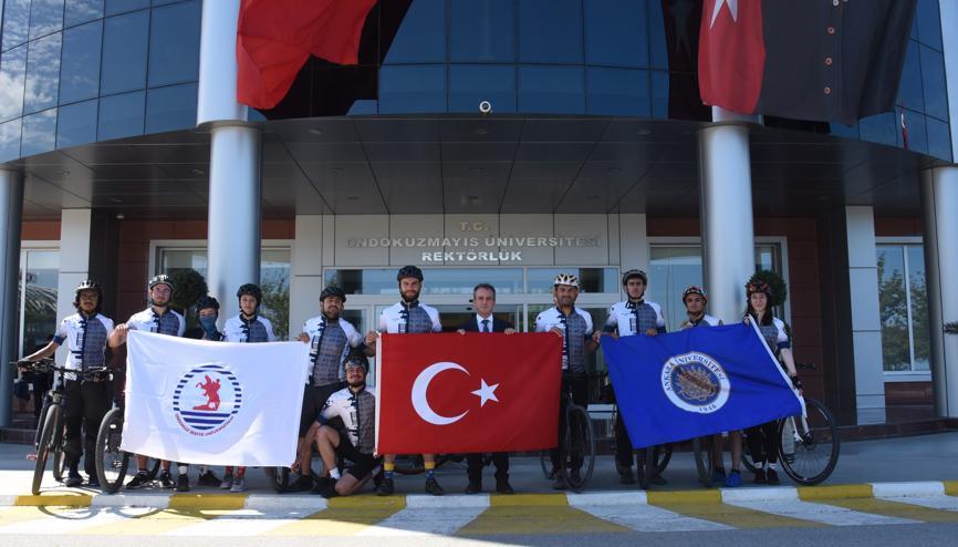 Ankara Üniversitesi öğrencileri, ‘19 Mayıs Ataya Saygı Turu’ kapsamında OMÜ’ye ulaştı