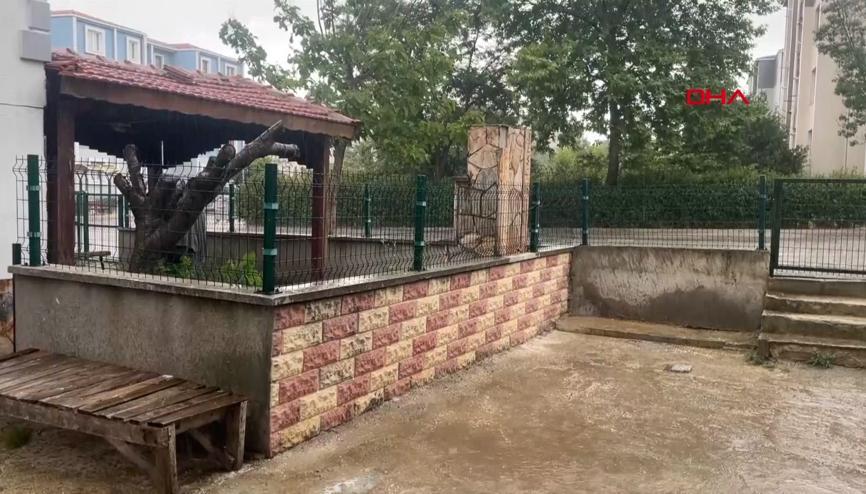 Keşanda dolu ve sağanak etkili oldu