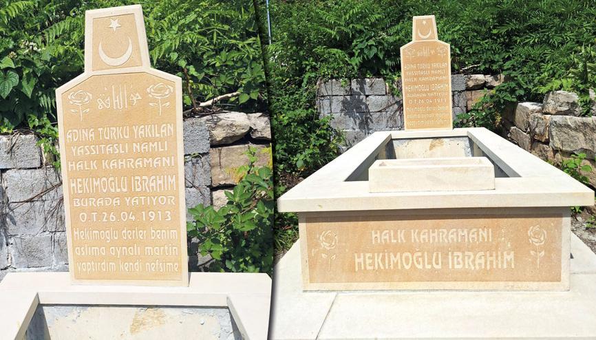 Hekimoğlu burada yatıyor... Köylüleri mezarını yaptırdı Hekimoğlu burada yatıyor... Köylüleri mezarını yaptırdı
