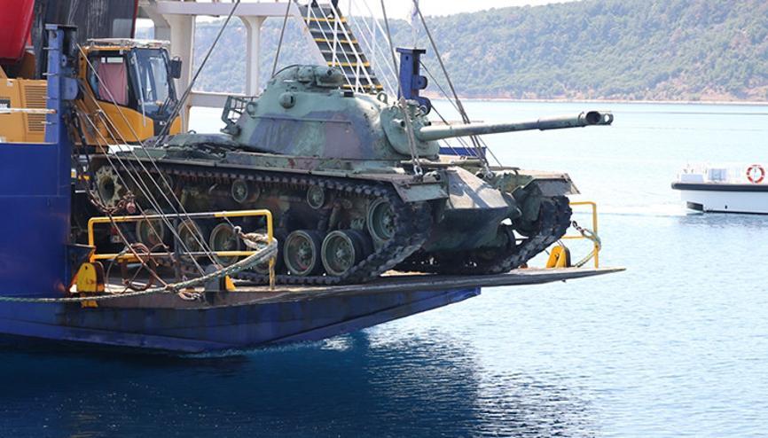 Keşanda, TSK envanterindeki 45 tonluk tank denize batırıldı