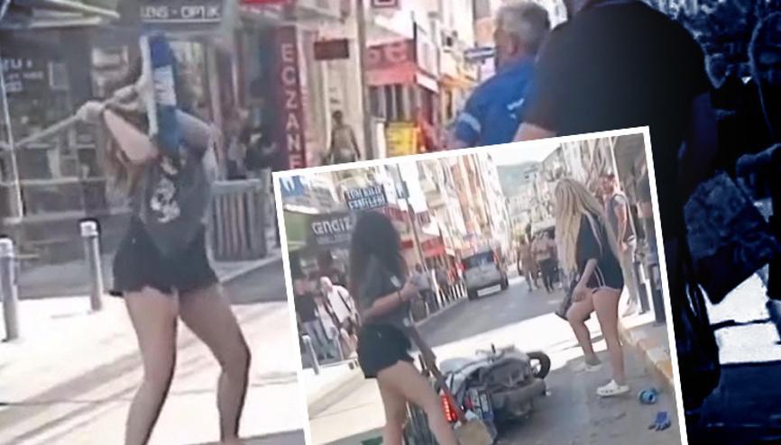 Belediye işçisine saldıran 2 genç kız tutuklandı Fırça sapıyla vurup motosikletini devirdiler: O anlar kamerada Belediye işçisine saldıran 2 genç kız tutuklandı Fırça sapıyla vurup motosikletini devirdiler: O anlar kamerada