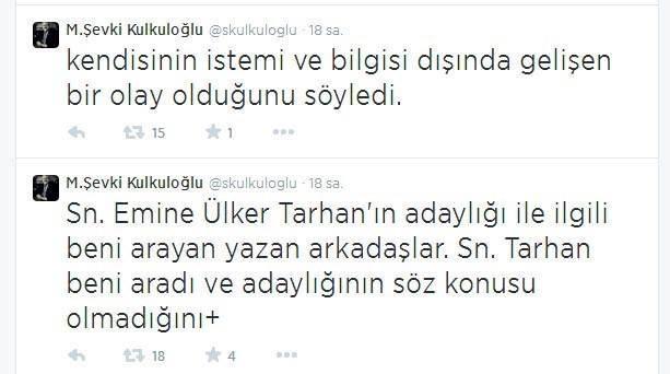 CHPde Emine Ülker Tarhan aday değilim dedi