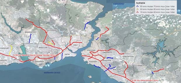 İstanbulda hız limiti değişti