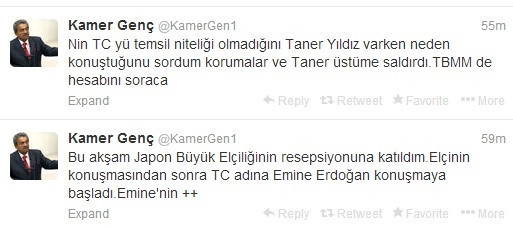 Japon Elçiliğinde tatsız gece