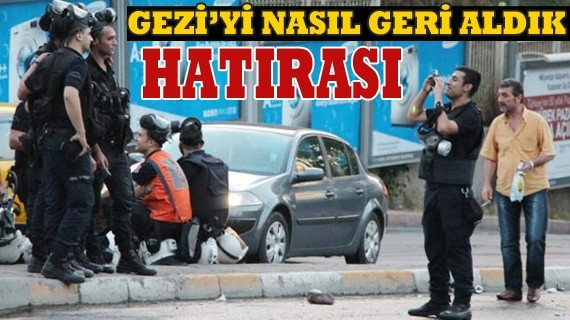 Polisten müdahale sonrası hatıra fotoğrafı