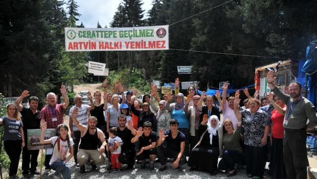 Cerattepede madene karşı nöbet tutanlara kütükle yol kesme soruşturması