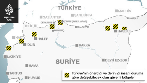 Başbakan Davutoğlu, Türkiyenin istediği güvenli bölgenin sınırlarını açıkladı