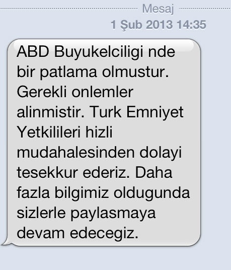 ABDden gazetecilere SMS