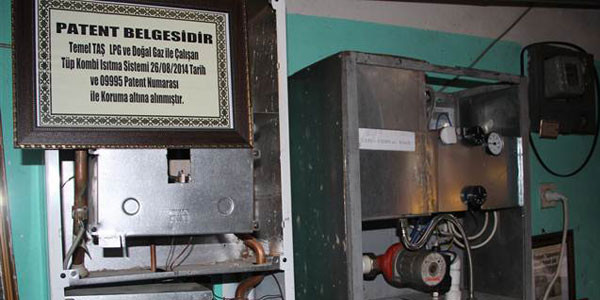 Giresunlu tamirci, LPG ile çalışan kombi yaptı