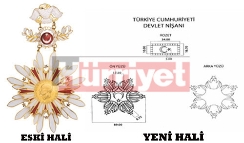 Devlet nişanları değişti