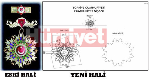 Devlet nişanları değişti